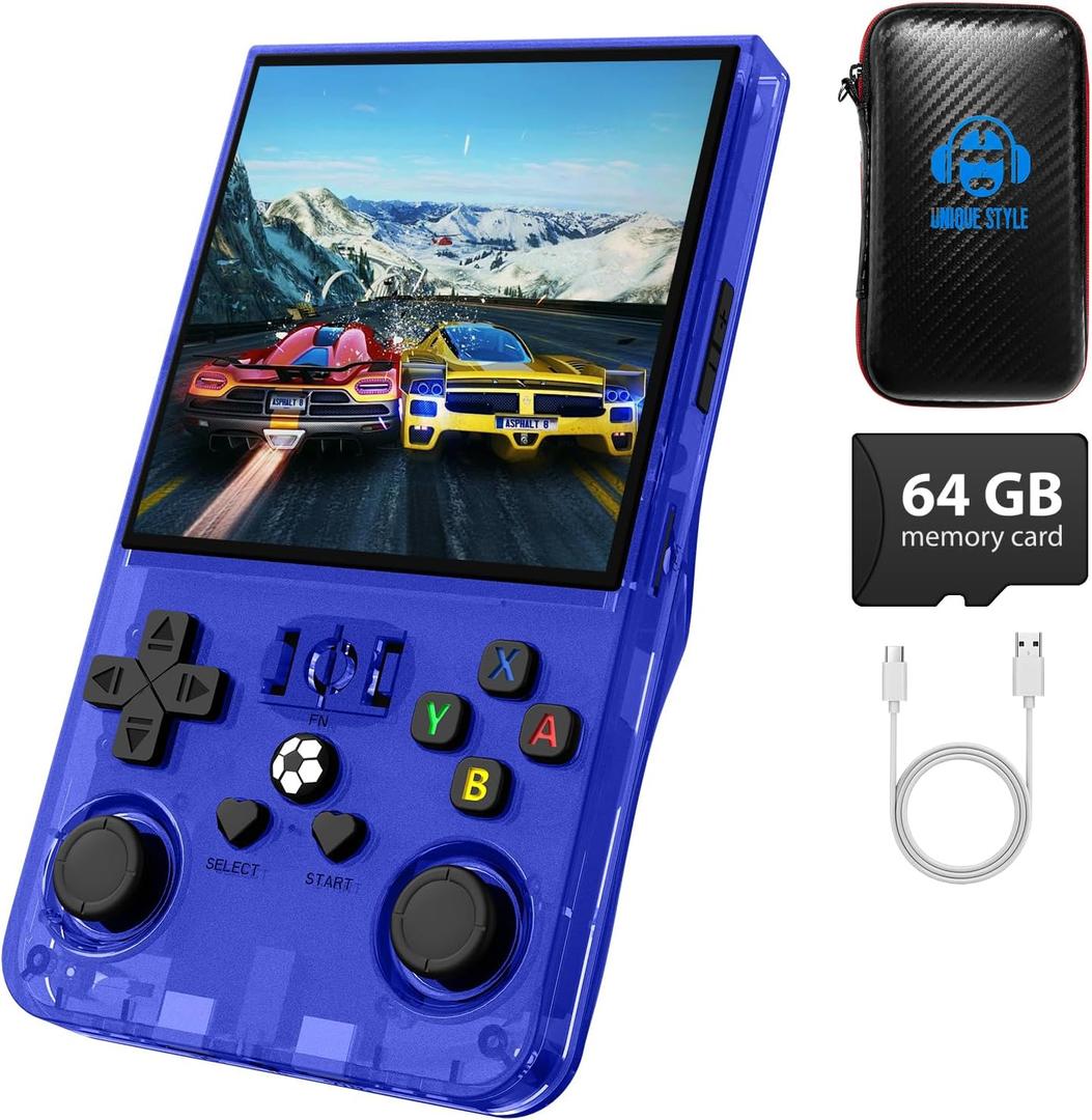 R36MAX Video Game Consoles 128GB Card, Blue