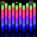 Taotuo Glow Sticks Bulk, 20 Pack LED Light Up Foam Sticks 3 Modes Color Flashing,Glow Party Supplies for Wedding Birthday, Raves, Concert, Camping, New Year, Carnival, Halloween Christmas