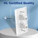 VCE Ethernet Wall Plate (UL-Listed), 2-Port CAT6 Wall Plate and Jack, RJ45 Keystone Wall Outlet with Single Gang Low Voltage Mounting Bracket, White 2-Pack