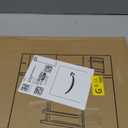 Magnetic Fridge Organizer, Paper Towel Holder, Kitchen Rack, Rustproof Spice Jars Rack, with 2 Removable Mobile Hooks (Black, Medium)