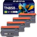 InkNI Compatible TN850 Toner Cartridge Replacement for Brother TN850 TN820 TN880 High Yield Compatible for Brother DCP-L5600DN HL L5000D HL L5200DW HL L6200DW L5850DW L6700DW Printer (Black, 4-Pack)