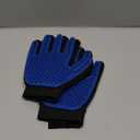 Upgrade Efficient Pet Hair Remover Gloves - Gentle Shedding Brushes for Dogs, Cats & Horses with Long and Short Hair - 1 Pair (Blue)