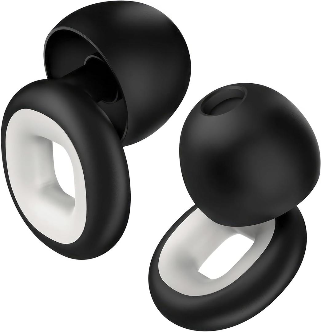 Ear Plugs for Sleeping & Motorcycle Wind Noise, Reusable Noise Cancelling Earplugs with Soft Flexible Silicone for Hearing Protection, Sleep, Concerts & Focus, NRR 28dB, 8 Tips S/M/L/XL