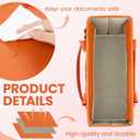 File Tote Bag, Portable File Organizer Box Hanging Filing Box Desktop File Folder Document Storage Organizer with Pockets and Handles