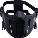 Airsoft Mask Creative Protective Half Face Mask Outdoor Game Mask Costume Mask Outdoor Sports Masks (Black)
