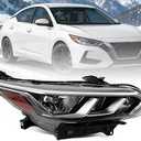 Jecoupoon Passenger Side Halogen Headlight Compatible with Sentra S/SV 2020-2022 Headlamp 260106LB0A (Right)