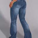Flamingals Low Rise Boot Cut Jeans for Women Butt Lifting Western Pants with Pockets Flare Jeans Women (S)