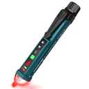 Non-Contact Voltage Tester with 9 Gear Adjustable Sensitivity Voltage Detector AC Circuit Tester Tool LCD Display LED Flashlight Buzzer Alarm Range12V-1000V & Live/Null Wire Judgment AC1