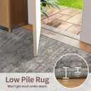 Rugxara 6x9 Area Rugs for Living Room Bedroom, Large Washable Rug, Grey Vintage Retro Boho Rug, Non Slip & Low Pile Faux Wool Thin Carpet for Indoor Dining Room and Kids Room(Taupe/Grey 6x9ft)