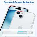 4 x Case for iPhone 15Case Non-Yellowing Full Body Screen Camera Shockproof Phone Bumper Cover, 6.1 Inch Phone Case Anti-Scratch Clear