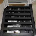 3 Tier Bamboo Shoe Rack Storage Organizer for Closet, Multifunctional Stackable Free Standing Shoe Shelf Organizer for Small Space,Entryway,Hallway,Bathroom 27"x11"x20" (Black, 3 Tier)