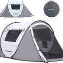 EchoSmile Pop Up Camping Tent, 2/4/6 Person Easy Setup Tent, Water Resistant Dome, Portable with Carry Bag