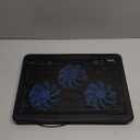 havit HV-F2056 15.6"-17" Laptop Cooler Cooling Pad - Slim Portable USB Powered (3 Fans), Black/Blue
