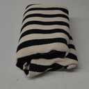 Black and White Striped Rugs, 4'x6' Area Rug Washable Indoor Outdoor Rug Cotton Hand-Woven Farmhouse Layered Double Door Mats for Front Porch, Patio, Entryway, Laundry Room, Bedroom