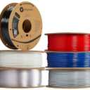 Polymaker PETG Filament 1.75mm 6kg Black *1 + White*1 + Grey*1 + Red *1 + Blue*1 + Transparent*1 3D Printer Filament, PolyLite PETG 3D Printing Filament 1.75mm, Dimensional Accuracy +/- 0.03mm