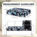 hyha 14Pcs Patio Cushion Covers, Stretch Outdoor Couch Cushion Covers, Washable Outdoor Chair/Sofa Slipcovers for Patio Furniture Cushions Protector with Elastic Bottom(Bluebell,Cover Only)