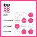 Maybelline Dream Fresh Skin Hydrating BB cream, 8-in-1 Skin Perfecting Beauty Balm with Broad Spectrum SPF 30, Sheer Tint Coverage, Oil-Free, Light/Medium, 1 Fl Oz