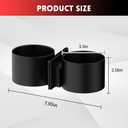Dual Cup Holder Insert Compatible with ID.Buzz Buzz Box | 84mm (3.31") Wide Holders Fit Most Cups, Holds 2 Cups or Water Bottles, No Tools Needed（Black）