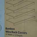Gashell Wire Shelf Covers, Bamboo Wire Rack Covers for Pantry, Closet (5pcs, 31" W x 12" D)