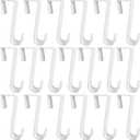 Jetec 16 Pcs Plastic Over The Door Clothes Hooks Bulk 4.72 Inch Long White Clothing Hanger Hooks Over The Door Hanging Hanger for Home Kitchen Bedroom Decoration (4.72 Long)