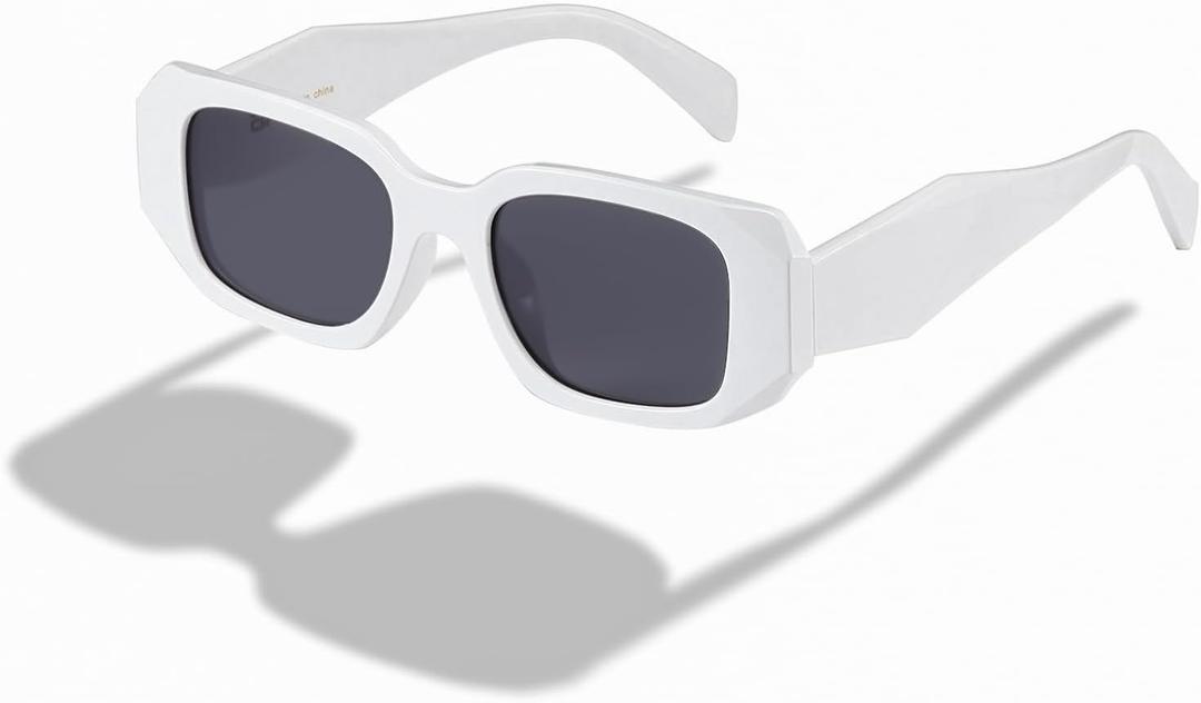 kimorn Rectangle Sunglasses for Women Men Trendy Retro Trendy Sun Glasses 90s Vintage Square Frame K1307