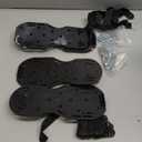 QWORK Gunite Spiked Shoes With 3/4 Short Spikes Perfect For Epoxy Floor, Overlays, Cover Installation, Green Color (Pair) (Black)