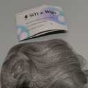 SiYi short roll silver gray wig old lady costume women and grandma art wig silver gray mother old lady play