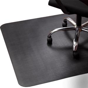 Office Chair Mat for Hardwood and Tile Floor, Black, Anti-Slip, Non-Curve, Under the Desk
 51" x 51" inch