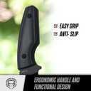 Holtzman's Gorilla Survival Tanto Fixed Blade Neck Knife with Kydex Sheath & Ferro Rod (Black) - Ideal for Outdoor Activities and Everyday Carry