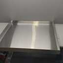 32 x 30 x 2.5 Inch 304 Stainless Steel Washing Machine Drain Pan, Heavy Duty Steel Compact Washer Drip Tray, Washing Machine Tray No Leak Protecting The Floor (No Hole)