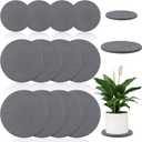 Diatomaceous Earth Coaster 4/6/8inch Diatomite Plant Saucer Stone Plant Sourcer Instant Dry Water Absorbent Diatomite Tray (Dark Gray)