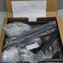 Homeiju 4-Tier AV Media Stand with Power Outlet, Wooden Record Player Stand, Entertainment Center with Storage Shelves, Stereo Stand DVD Stand for Bedroom, Living Room, Brown