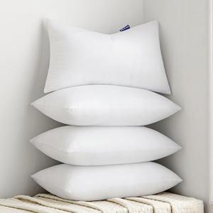 MIULEE Pillow Insert 12x20 Inch Set of 4, Decorative Rectangle Throw Pillow Inserts, Premium Fluffy Pillow Forms Sham Stuffer for Sofa Couch Living Room