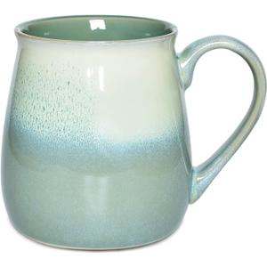 Bosmarlin Large Ceramic Coffee Mug, Green Big Tea Cup for Office and Home, 21 Oz, Dishwasher and Microwave Safe (Pale Green, 1)