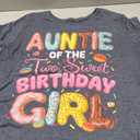 Auntie Of The Two Sweet Birthday Girl Donut 2Nd Birthday T-Shirt. 2XL Size