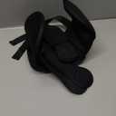 SARISUN Airplane Pillow Combo with Chin Strap, Travel Pillows for Airplanes with Sleep Eye Mask, Plane Pillow for Long Flights, Car Road Trip, 360° Headrest, Stop Bobblehead, Black