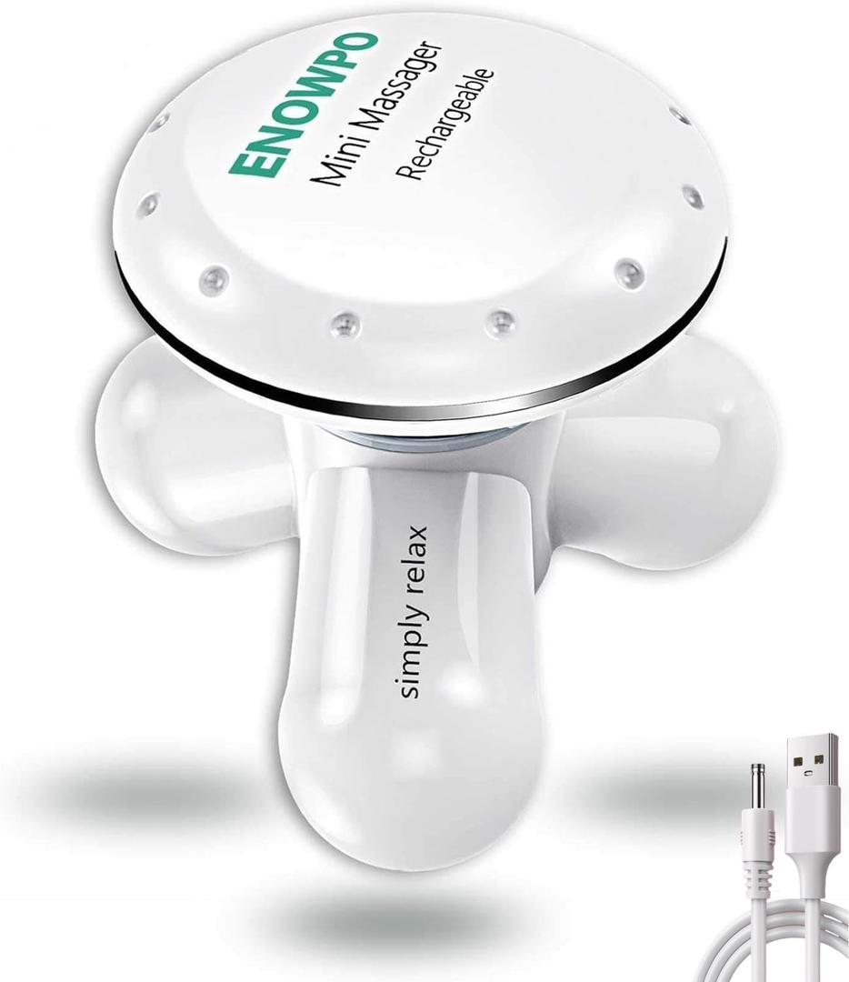 Handheld Mini Massager Hand Held Rechargeable Electric Full Body Personal Massager Deep Tissue Percussion Muscle Pain Relief for Neck, Back, Shoulder, Hand Massage Tools Cordless Massagers Vibrating