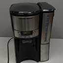 Hamilton Beach One Press Programmable Dispensing 12 Cup Coffee Maker with Internal Coffee Pot, Stays Warm and Fresh for Hours, 60 oz. Removable Reservoir, Black & Stainless Steel (47950)