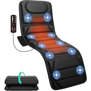Snailax Full Body Massage Mat with Heat, 10 Motors Vibration Massage Pad