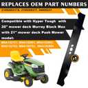 2105200317A Mulching Blade Compatible with 21" Mu-rray Da-ye Hyper Tough MNA152901 MNA152903 MNA152701 Push Mower, Repace 2105200317 84005221, Replace for 2 Pack