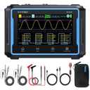 FNRSI 2C53P Plus Upgraded with Carrying CASE 3in1 Oscilloscope/Multimeter/DDS Signal Generator Tablet Touch Screen Portable Digital Automotive Oscilloscope 2 Channel 50MHz Bandwidth 250Ms/S Counts