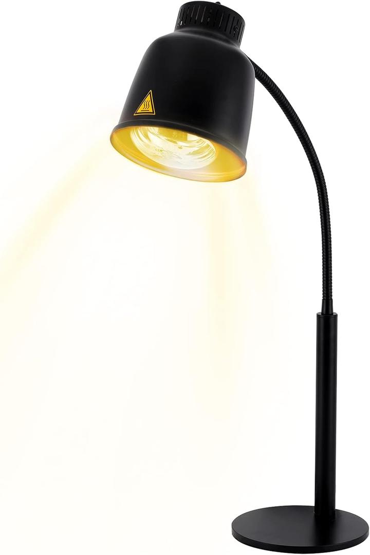 Food Heat Lamp with 250w Bulb for Food Restaurant Or Home Kitchen Food Heating Lamp Warmer