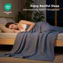 EMME Cotton Muslin Large Throw Blanket Couch Breathable Gauze Soft Lightweight Bed Blankets Adults (Heather Navy, 50"x70")