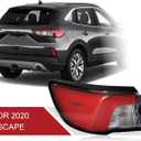 LED Tail Lights Assembly Outer Tail Light Rear Lamp Compatible with 2020 2021 2022 Ford Escape Kuga Taillight Rear Brake Lamp Signal Left Driver Side LJ6B13405AH, LJ6Z-13405-C,FO2804128