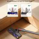 Upgraded 2 Brushes Vacuum Head Replacement for Dyson V7/V8/V10/V11/V15/SV10/SV11/SV12/SV14/SV15/SV22((Not for Slim) | Anti-Tangle Motorhead with LED Light | Quick-Release Cordless Vacuum Cleaner Head