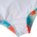 LIZENS Girls' One Piece Swimsuit Stylish Swimwear for Kids Red Bathing Suit with Love Print (4-5T, Multicolor)