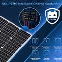 SOLPERK Solar Panel Kit 50W 12V, Waterproof Solar Battery Trickle Charger Maintainer + Waterproof Controller + Adjustable Mount Bracket for Boat Car RV Motorcycle(Without Mounting Bracket)