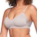 Warner's Women's No Side Effects Underarm and Back-Smoothing Comfort Wireless Lift T-Shirt Bra Rn2231a (Medium, Mink)