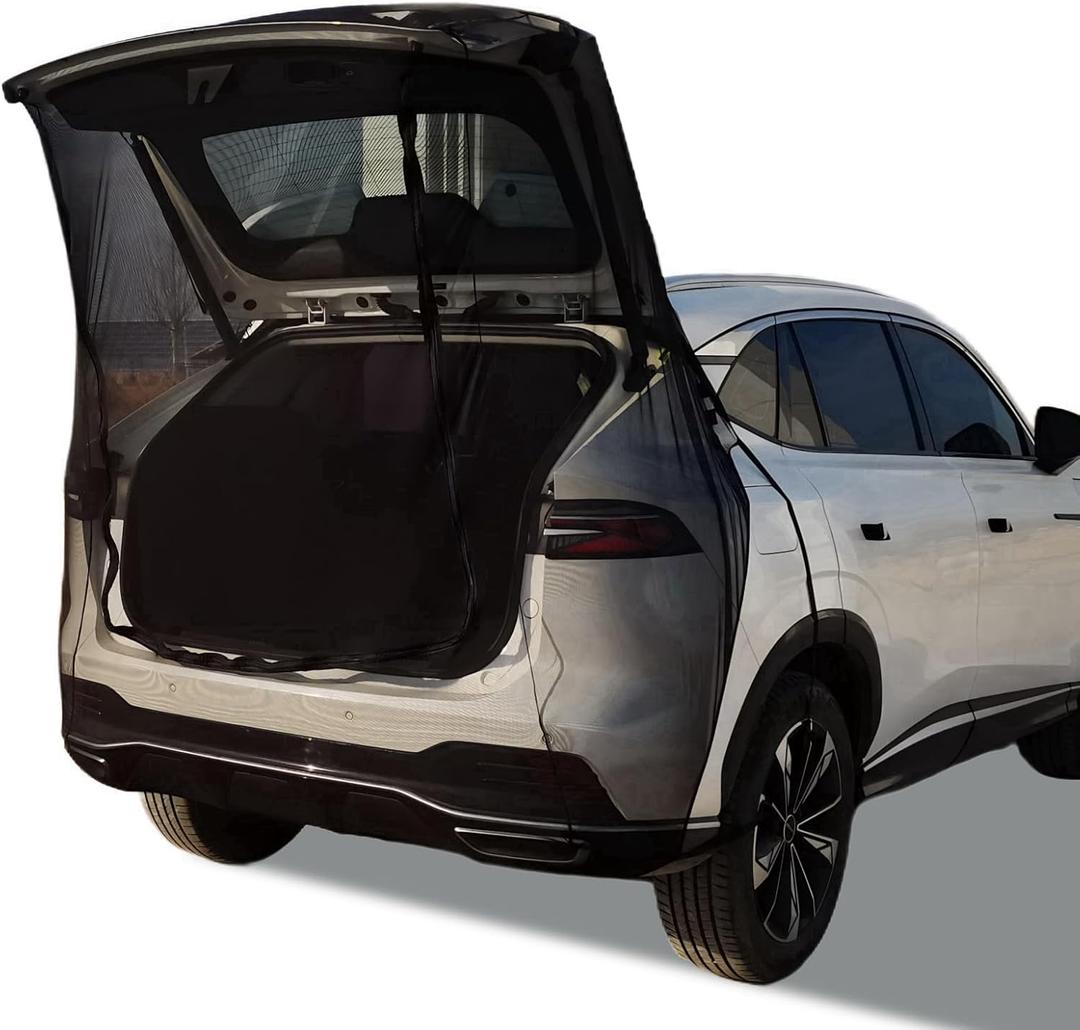Car Camping Tailgate Mesh Screen for SUV, Mini Van, Great for Ventilation and Mosquito Prevention Car Camping Accessories, Full Wrap Tailgate Nets