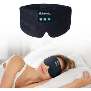 Joythink Sleep Headphones Sleep Mask Kids Children Wireless Music Eye Mask Sleeping Headphones Headband for Side Sleepers Silk Sleep Mask with Wireless Headphones Ultra-Thin Stereo Speakers